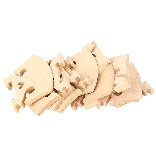 Drfeify Barockstil 4/4 Violinbrückenersatz, 10pcs Maple Holod String Bridge Zum Optimieren von Klang, Einfache Installation (Holzfarbe 4/4) von Drfeify