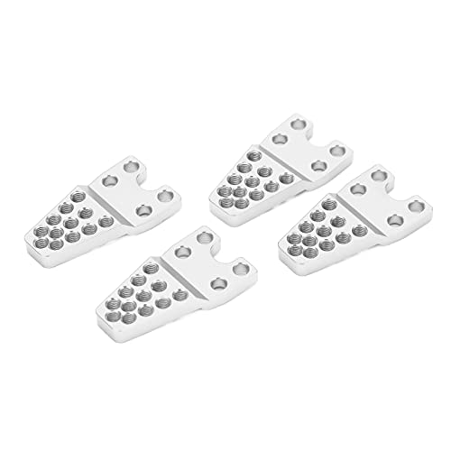 Drfeify CNC Aluminium RC Mount 4PCS Glänzende Anpassungsunterstützung für das 1/10 1/8 RC -Auto, Zubehör, die für Amateure und Enthusiasten (Silver) von Drfeify