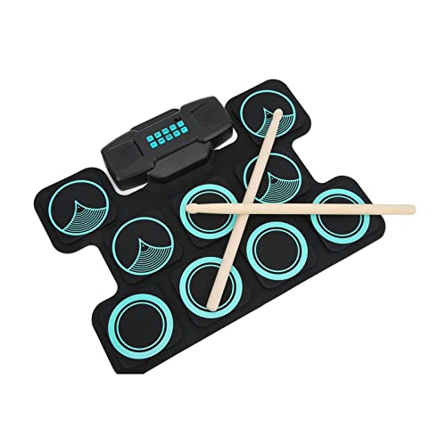 Drfeify Elektronische Trommel -Set - Rollen Sie Drum Übungskissen mit Zwei Stereolautsprechern Wiederaufladbar für Kinderanfänger Drfeify Elektronische Trommel -Set - Rollen Sie Drum Übungskissen mit Zwei Stereolautsprechern Wiederaufladbar für Kinderanfänger von Drfeify