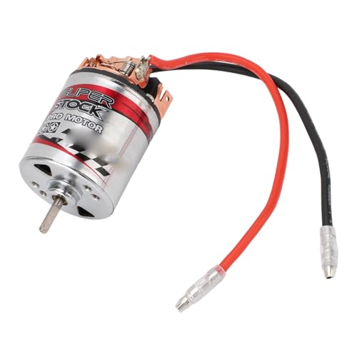 Drfeify Ersatz für den 540 RC-Bürstenmotor mit Edelstahlgehäuse, Wasserdichter Großer Torsionselektromotor für 1/10 RC-Auto (17T) von Drfeify