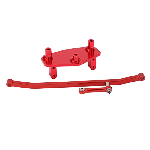 Drfeify Exquisites Aluminiumlenker-Linkverbindungsstange Servo-Mount für 1/8 Truck-leicht zu Installierende Lenkset mit Ausgezeichneter Leistung-perfekt für LOSI LMT Solid Achs Besitzer (Rot) von Drfeify
