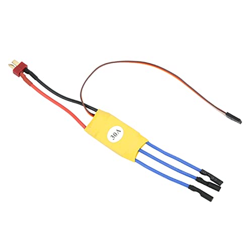 Drfeify Gelb 30A ESC T-Stecker 3,5 Mm Quadcopter Drone ESC für Lithium-Batterie-Cut-Off-Spannung 4V, Sicher für den Start (Yellow) von Drfeify