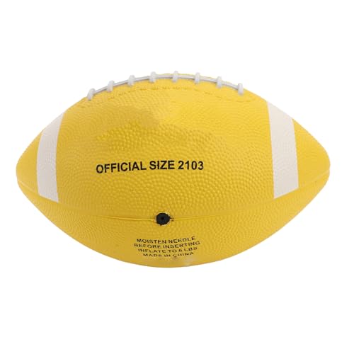Drfeify Gummi-Rugbyball, Größe 3, Hochelastischer Rugbyball, Leichter Übungsball für Anfänger und Teenager Zum Üben Drfeify Gummi-Rugbyball, Größe 3, Hochelastischer Rugbyball, Leichter Übungsball für Anfänger und Teenager Zum Üben von Drfeify