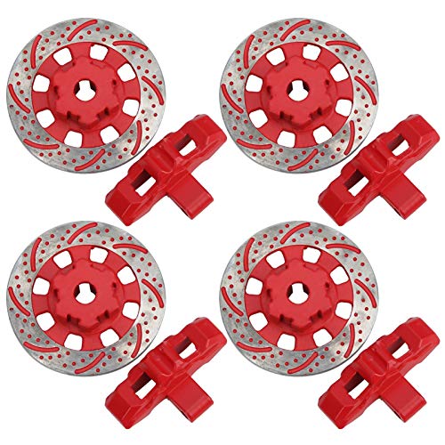 Drfeify Hochwertige RC -Auto -Hub Bremsscheibe mit Bremsscheiben Disc Set, Stabile Leistung für UDR 1/7, Easy Installation (Rot) von Drfeify