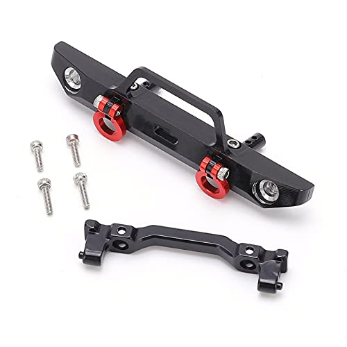 Drfeify Hochwertige Schwarze RC -Frontstoßstange mit Baugruppe für SCX24 90081 Axial, Stabile Leistung und Einfacher Ersatz für Fernbedienungsautos (Black) von Drfeify