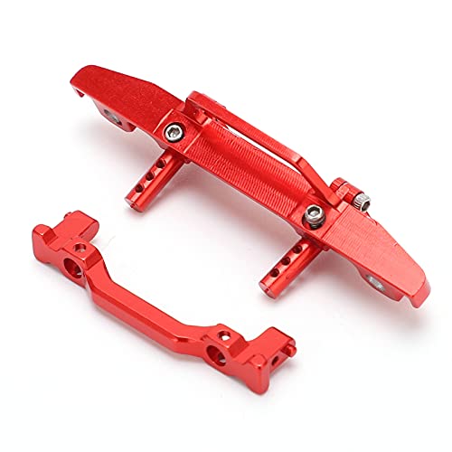Drfeify Hochwertige Schwarze RC -Frontstoßstange mit Baugruppe für SCX24 90081 Axial, Stabile Leistung und Einfacher Ersatz für Fernbedienungsautos (Rot) von Drfeify