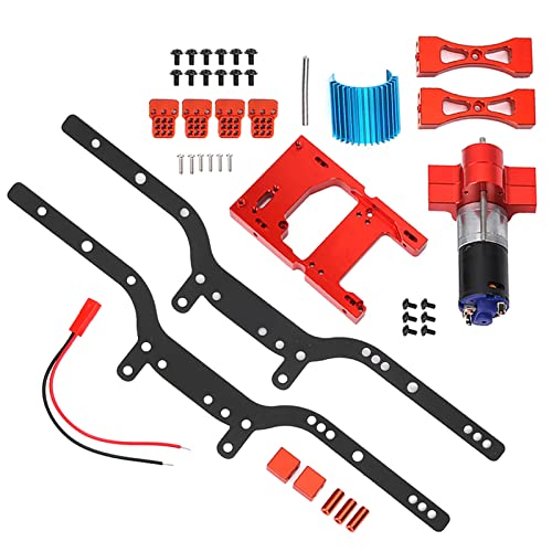 Drfeify Hochwertiger Metallrahmen -Kit -Austausch für MN90 MN91 MN45 MN99, Original Standard RC Auto Motor Set für Crawler Autoteile. (Rot) von Drfeify