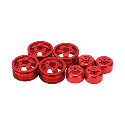 Drfeify Hochwertiger RC -Radkult, Aluminiumlegierungmaterial, Leistungsverbesserung, Kompatibel mit Dem WPL -Modellfahrzeug, Ideale Ersatzteile für RC Autos Enthusiasten (Rot) von Drfeify