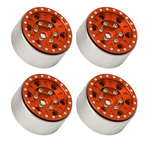 Drfeify Hohe Genauigkeit RC Rad Hub -Hub -Bündel für Axiales SCX24 1/24 RC Auto, Reduziert die Schwerkraft, 4 PCs Perlen Schloss für Auto Upgrade Projekte (4) von Drfeify