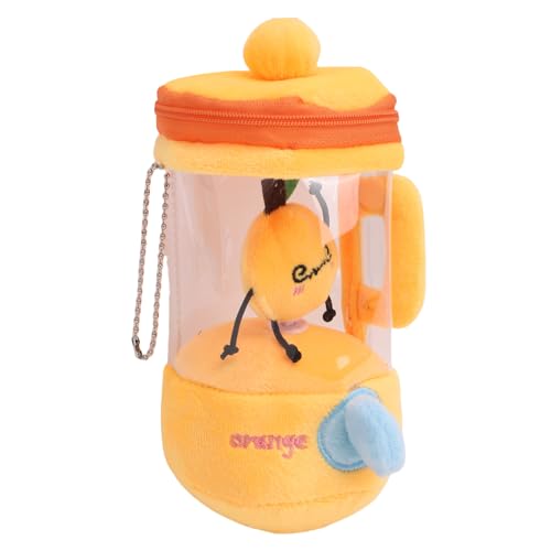 Drfeify Juicer Plüschspielzeug, Weich Gefüllter Cartoon -Schlüsselbund mit Rotierender Kordelzug an Taschen (ORANGE) von Drfeify
