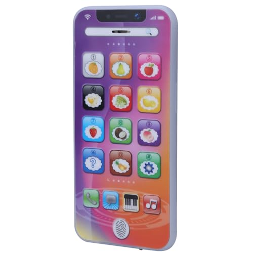Drfeify Kunststoff-telefonspielegug, Simulieres Kindelefonspielzug, Pädagogische Lernmaschine für Mit Leichter Musik für 18 Monat (Blau (Purple) von Drfeify