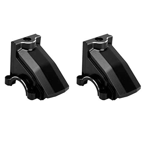 Drfeify Langlebige Aluminium-Legierung RC-Autogetriebegehäuse für 1/5 RC-Auto, Weastresistente Vordere Heckdifferenzabdeckung, für Heimwerker (Black) von Drfeify