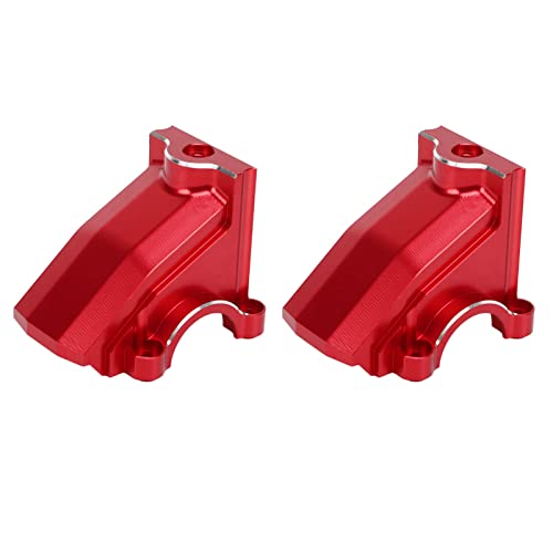 Drfeify Langlebige Aluminium-Legierung RC-Autogetriebegehäuse für 1/5 RC-Auto, Weastresistente Vordere Heckdifferenzabdeckung, für Heimwerker (Rot) von Drfeify
