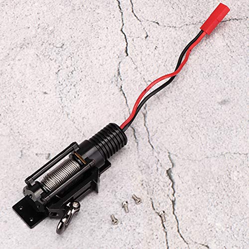 Drfeify Langlebiger Metall RC Winch Upgrade -Teil für 1/10 SCX10 Axial Crawler D90, Leichtes Design, Verbesserte Leistung, für Fernbedienungsauto -Ventilatoren (Schwarz FZ0019BL) von Drfeify