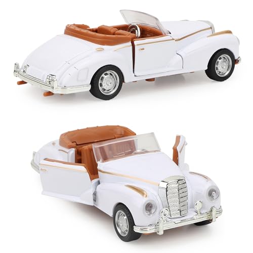 Drfeify Legierung Auto Spielugug, 1:36 Mini -Stimulation Auto Roadster Spielzug MIT Sound, Lichtfunktion für (Schwarz (White) von Drfeify