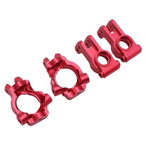 Drfeify Metallfront -C -Hubs Spindelträger und Hintere Hub Träger für Losi Lasernut U4 RC Auto, Starke und Langlebige Upgrade Teile für Lebensechter Aussehen (Rot) von Drfeify