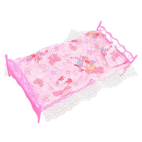 Drfeify PUPPENHAUSBETT, Kunststoff-MINIATURBETT, PUPPENHAUSBETT MIT Kissen UND Laken, Tolle Gegenke für Pin-Puppen, Puppenhaus Drfeify PUPPENHAUSBETT, Kunststoff-MINIATURBETT, PUPPENHAUSBETT MIT Kissen UND Laken, Tolle Gegenke für Pin-Puppen, Puppenhaus von Drfeify