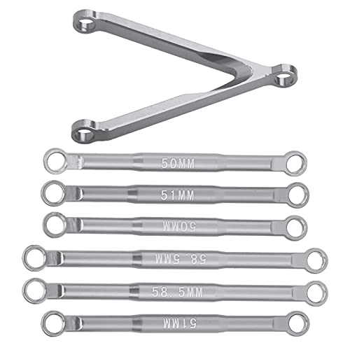 Drfeify Precision Aluminium -Stangenverbindungs ​​-Kit für den Axialen Pneumatischen Stab von SCX24 1/24 RC, Exquisite -Suspensions Suspensions Links für Lüfter (Ti-Farbe) von Drfeify