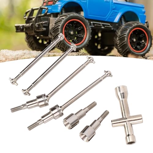 Drfeify RC -Antriebswelle, Metall L Vordere Hinterachsen Hochgeschwindigkeits -bürstenlosen RC -Autoersatz mit Muttern für SCY 16101pro von Drfeify