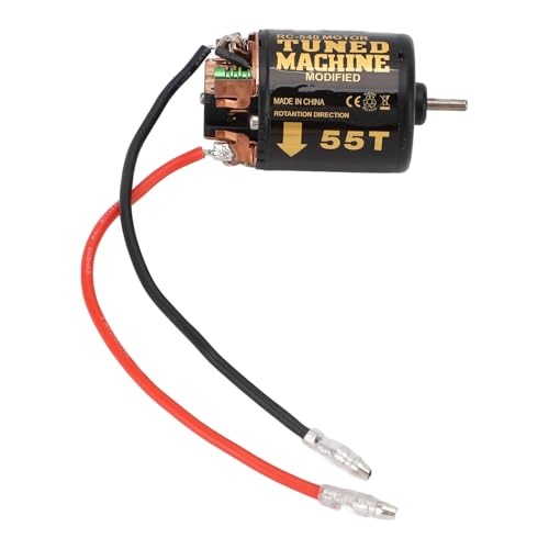 Drfeify RC -Auto 540 Gebürstetem Motor, Kupfereisen RC Gebürstetem Motor mit Kühlkörper für 1/10 RC Crawler Car (55T) von Drfeify