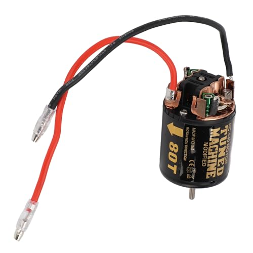 Drfeify RC -Auto 540 Gebürstetem Motor, Kupfereisen RC Gebürstetem Motor mit Kühlkörper für 1/10 RC Crawler Car (80T) von Drfeify