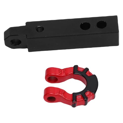 Drfeify RC -Autoanhängerkupplung Schleppkupplung für 1/8 1/10 Skala Crawler -Autos für 4083 4107 MK07 mit Modularem Design -Legierungsmaterial Hoher Festigkeit (Schwarz mit rotem) von Drfeify