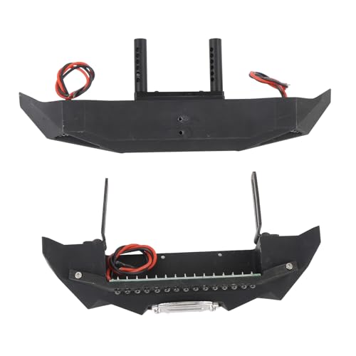 Drfeify RC -Autometall Metall Vorne Stoßstange ， Anti -Kollision RC Metall Vorne Stoßstange Heck Stoßstange für SCX10 90046 RC Crawler von Drfeify