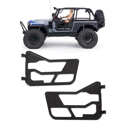Drfeify RC -Autorohrtür, 2pcs Leichtes und Hohles CNC -Aluminium -Legierungsschiene für Axial SCX10 III CJ 7 1/10 RC -Auto von Drfeify