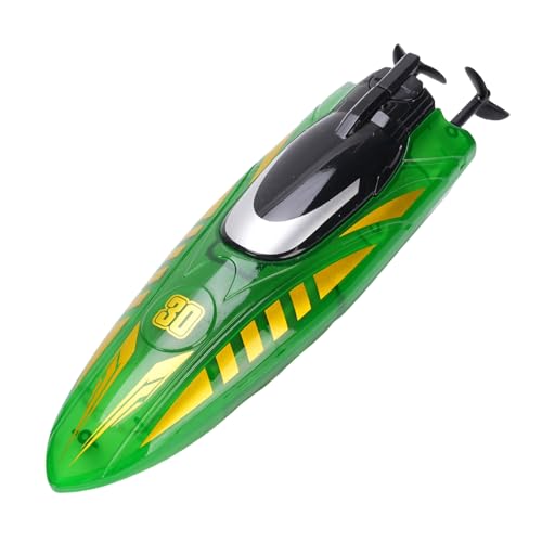 Drfeify RC -Boote für Erwachsene, Doppelseitiges Fahren mit Abbauchplastik -Fernbedienungsboot mit Wasserdichtem Motor und Licht (Green) von Drfeify