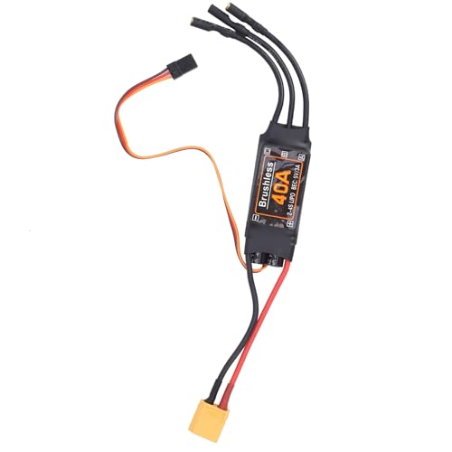 Drfeify RC Brushless ESC, 40A Brushless ESC-Geschwindigkeitsregler 5V / 3A BEC-Ausgang Fastening Parts für RC-Drohnenflugzeuge Zubehör Fastening Hardware von Drfeify