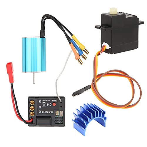 Drfeify RC Bürstenloser Motor -ESC -Servo Set mit Aluminium Kühlkörper für SG1603 1604 RC Auto Stromverstärker für Profis für Profis Drfeify RC Bürstenloser Motor -ESC -Servo Set mit Aluminium Kühlkörper für SG1603 1604 RC Auto Stromverstärker für Profis für Profis von Drfeify