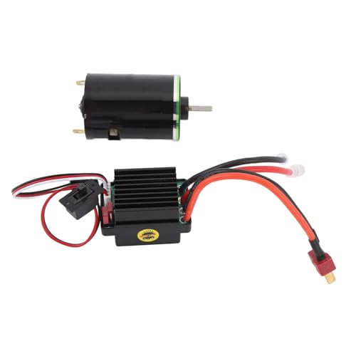 Drfeify RC-Bürstenmotor-ESC-Set, 320 A ESC 5 V 2 A BEC Vorwärts-Rückwärts-Geschwindigkeitsregelungsmotor, Wasserfester Motor für 1/10 RC Crawler Car (45T) von Drfeify