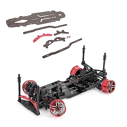 Drfeify RC -Car Carbonfaser Aluminiumfaser Hochpräzisions -Fahrwerks Federungskit für MST FXX 2.0s 1/10 Driftauto für Fans Enthusiasten (Black) von Drfeify