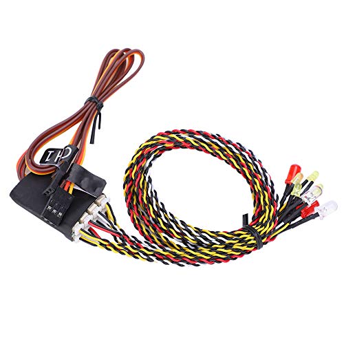 Drfeify RC Car LED-Lichtset, 8 LED-Lichtset Scheinwerfer Rücklicht Modellzubehör für SCX10/TRX4/D90 1/10 1/8 RC Crawler Car von Drfeify