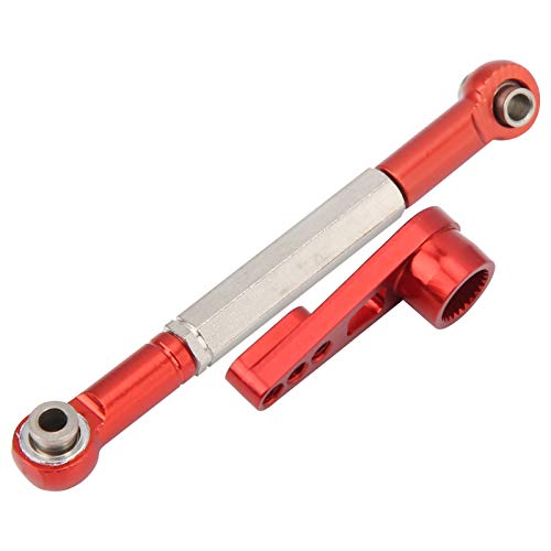 Drfeify RC Car Lenkgestänge, robuste RC Link Zugstange aus Aluminiumlegierung für MN86K RC Car Upgrade Teile(rot), Zubehör Playing Accessories für Modellautos von Drfeify