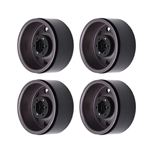 Drfeify RC-Felgen über Eisen-Eisenwiderstand für HPI-4-PCs-Metallradwürfel für Größere Stabilität (Ti-Farbe) von Drfeify