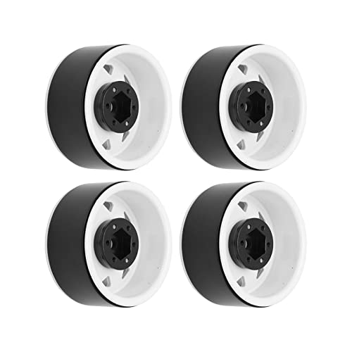 Drfeify RC-Felgen über Eisen-Eisenwiderstand für HPI-4-PCs-Metallradwürfel für Größere Stabilität (White) von Drfeify