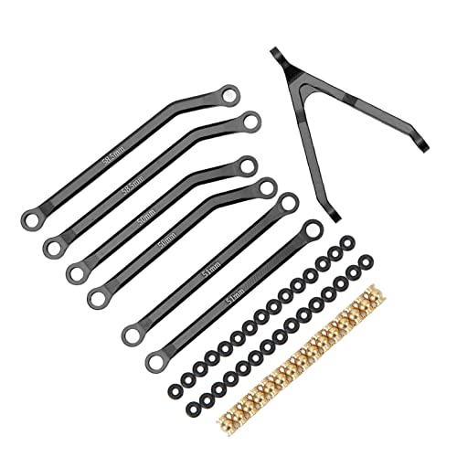 Drfeify RC -Lenkstab mit Kleiner Größe für Axiale SCX24 C10, Leichtes Lenkverbindungsstab -Kit für Bronco, Einfach zu Tragenes RC Autoschalenzubehör (Black) von Drfeify