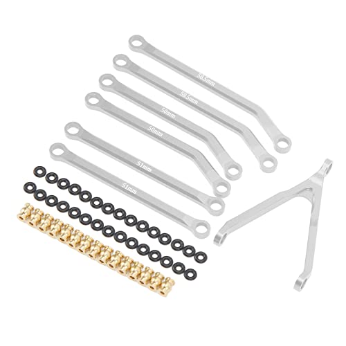 Drfeify RC -Lenkstab mit Kleiner Größe für Axiale SCX24 C10, Leichtes Lenkverbindungsstab -Kit für Bronco, Einfach zu Tragenes RC Autoschalenzubehör (Silver) von Drfeify