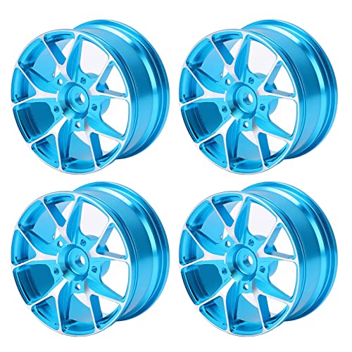 Drfeify RC RC Higa Resistance Cuba de Alumento de Alumento für 1/10 Auto Sports Sport, 4 PCs Accessoires für HPI HSP, 52 Mm Durchmesser (Blue) von Drfeify
