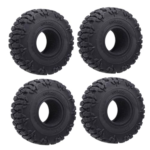 Drfeify RC -Reifen für Axiale SCX24 1/24 RC Crawler, 4 Stcs Verbessertes Handling Kunststoff -Crawler -Reifen mit Naben und Schrauben von Drfeify