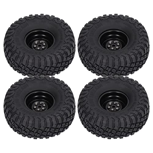 Drfeify RC Rubber Tire Upgrade Accessoires Stabiler Griff für SCX10 1/10 RC -Auto, 1,9 Zoll Breite 10 Löcher, 4pcs -Reifen für Outdoor Enthusiasten (Black) von Drfeify