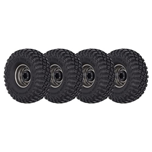 Drfeify RC Rubber Tire Upgrade Accessoires Stabiler Griff für SCX10 1/10 RC -Auto, 1,9 Zoll Breite 10 Löcher, 4pcs -Reifen für Outdoor Enthusiasten (Gray) von Drfeify