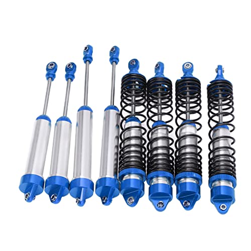 Drfeify RC Stoßdämpfer-Set, Stoßdämpfer-Dämpfer Aus-Aluminiumlegierung Vorn und Hinten RC-Fahrzug-StoßdämPer-Kits für Automodell SPAXXAS UDR RC 1/7 Zubehör (Dunkelblau) von Drfeify