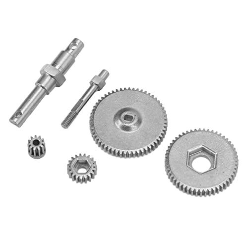 Drfeify RC -Teil -Update: Edelstahl Getriebegetriebe SCX24 AXI90081 AXI001 AXI00002 1/24 RC Auto, Verbesserung der Leistung und Haltbarkeit für Fernbedienungsauto Enthusiasten von Drfeify