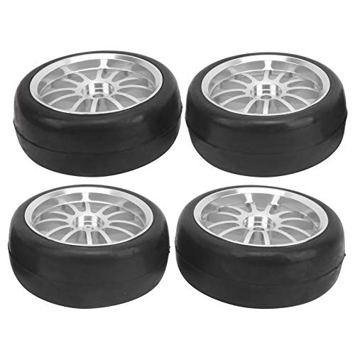 Drfeify ROUDY Aluminiumlegierung 63 Mm RC Rad Tire Kit für WPL D12 RC -LKW, Komprimierungswiderstand, Verbesserung der Leistung, Geeignet für -Autoventilatoren von Drfeify