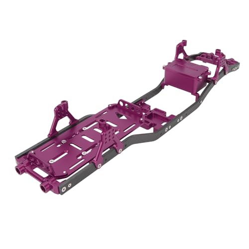 Drfeify Robuster Carbonfaserrahmen mit Aluminiumlegierungskonstruktion für AXIAL SCX10 1/10-Modelle, Verbesserte Geschwindigkeit und Handhabung (Purple) von Drfeify