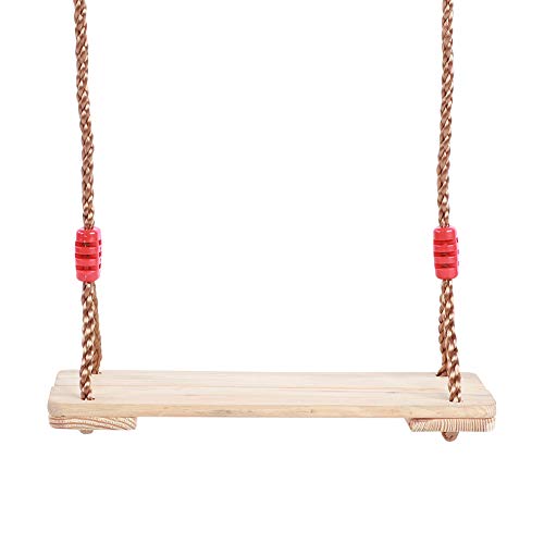 Drfeify Schaukelspielzeug, verstellbare Schaukel aus Kiefernholz, Babyspielzeug, Kapazität 150 kg, Zubehör für Innen- und Außenschaukel mit mehrsträngigem Seil (L) von Drfeify