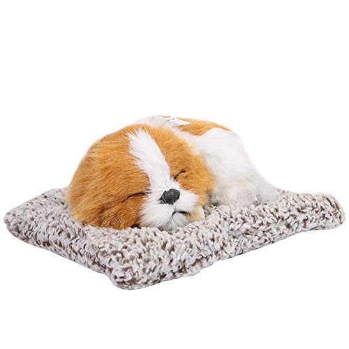 Drfeify Plüsch - Hund Spielzeug, Siesta-Hund, Simulation-schlafender Hundewelpen-Tierverzierung-Plüschtier Bambuskohle Geschenke für Kinder, Dekor für Familie/Schlafzimmer/Büro(Gelb) von Drfeify