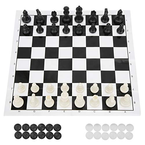 Drfeify Tragbar 2 in 1 Leichten Bildungsspielzeug für und Erwachsene Verbessert die Gedankenfähigkeiten, für Reisen und Partys [Schachbrettspiel] von Drfeify